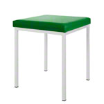 Hocker mit Polster, LxB 40x40 cm, Gestellfarbe wei�