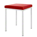 Hocker mit Polster, LxB 40x40 cm, Gestellfarbe wei�