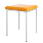 Hocker mit Polster, LxB 40x40 cm, Gestellfarbe wei�