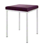 Hocker mit Polster, LxB 40x40 cm, Gestellfarbe wei�