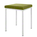 Hocker mit Polster, LxB 40x40 cm, Gestellfarbe wei�