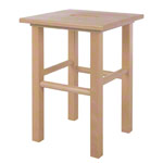 Holzhocker aus Hartholz, LxB 35x35 cm