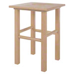 Holzhocker aus Hartholz, LxB 35x35 cm