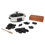 Hot Stone Set klein inkl. Wrmegert und 45 Steinen, 47-tlg.