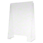 Hygiene Schutzwand aus Acrylglas LxBxH 58x86x30 cm, mit Durchreiche LxB 40x11 cm