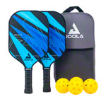 JOOLA Pickleball Set Ben Johns Blue Lightning, 7-tlg., 2xSchlger, 4xBlle + Tasche
