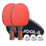 JOOLA Tischtennis-Set DUO CARBON, 2 TT-Schlger + 3 TT-Blle