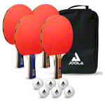 JOOLA Tischtennis-Set FAMILY Advanced, 4 TT-Schlger + 8 TT-Blle