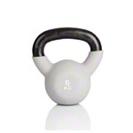 Kettlebell, 6 kg, grau