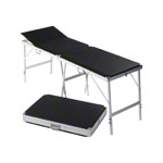 Koffermassagebank Alumed inkl. Kopfteil, LxBxH 184x55x70-79 cm