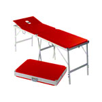 Koffermassagebank Alumed inkl. Kopfteil u. Nasenloch, LxBxH 184x55x70-79 cm