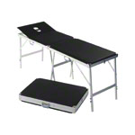 Koffermassagebank Alumed inkl. Kopfteil u. Nasenloch, LxBxH 184x55x70-79 cm
