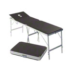 Koffermassagebank Alumed inkl. Kopfteil u. Nasenloch, LxBxH 184x55x70-79 cm