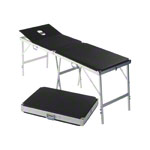 Koffermassagebank Alumed inkl. Kopfteil u. Nasenloch, LxBxH 189x60x70-79 cm