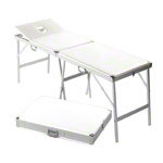 Koffermassagebank Alumed inkl. Kopfteil u. Nasenloch, LxBxH 189x60x70-79 cm