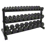 Kompakthantel-Ständer-Set XXL mit 16 Paar Hex Hanteln, 1-25 kg, 162x59x82 cm