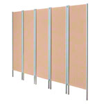Leichtparavent 5-flgelig, HxB 165 x 259 cm