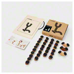 Loggos Holz-Baustein-Set L aus Buchenholz und Nussbaum