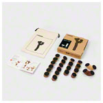 Loggos Holz-Baustein-Set L aus Buchenholz und Nussbaum