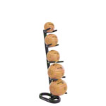 Medizinball-Set aus Leder 6-tlg., 1-5 kg inkl. Ständer