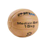 Medizinball aus Leder,  22 cm, 1,5 kg