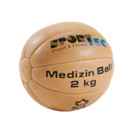 Medizinball aus Leder,  23 cm, 2 kg