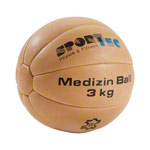 Medizinball aus Leder,  26 cm, 3 kg