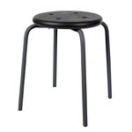 Mehrzweckhocker Standard mit PU-Sitzflche,  35 cm, Gestellfarbe anthrazit