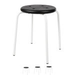 Mehrzweckhocker Standard mit PU-Sitzflche,  35 cm, Gestellfarbe wei