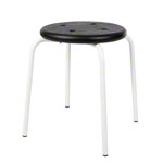 Mehrzweckhocker Standard mit PU-Sitzflche,  35 cm, Gestellfarbe wei