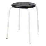Mehrzweckhocker Standard mit PU-Sitzflche,  35 cm, Gestellfarbe wei