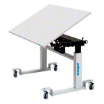 Möckel Sitz-Steharbeitstisch Ergo M 2 B x T x H 120 x 70 x 68-112 cm, mit Rollen, grau/grau