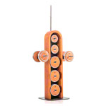 NOHRD WeightPlate Tower 2x Kurzhanteln, 1x Langhantel 20x Hantelscheiben, Kirsche