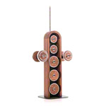 NOHRD WeightPlate Tower 2x Kurzhanteln, 1x Langhantel 20x Hantelscheiben, Nussbaum
