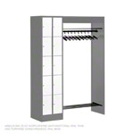 Offene Garderobe fr 10 Personen, HxBxT 195x141x48 cm