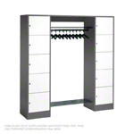 Offene Garderobe fr 10 Personen, HxBxT 195x187x48 cm