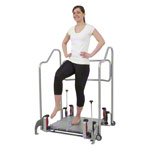 Posturomed 202 mit Haltegel�nder, LxB 60x60 cm, silber