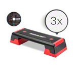 REEBOK Step professional inkl. DVD, schwarz-rot