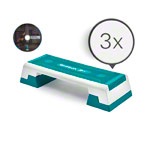 REEBOK Step professional inkl. DVD, wei-trkis