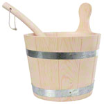 Sauna-Set, Aufgusskübel + Schöpfkelle, 3-tlg.