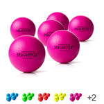 Schaumstoffball Dragonskin Neon, beschichtet,  16 cm, 6er Set