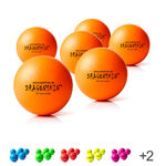 Schaumstoffball Dragonskin Neon, beschichtet,  9 cm, 6er Set