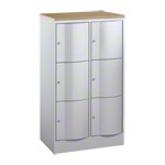 Schließfachschrank Resisto mit 6 Fächern, HxBxT 125x77x54 cm