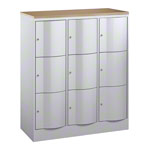 Schließfachschrank Resisto mit 9 Fächern, HxBxT 125x115x54 cm
