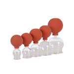 Schröpfgläser mit Ball ø 2,5-6,5 cm, 5er Set