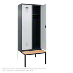 Spindschrank mit Bank und 2 Abteilen a 40 cm