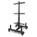 Sport-Tec Bumper Plate Rack f�r Olympia Scheiben + Stangen LxBxH 73,5x62,5x118,5 cm