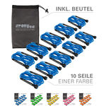 Springseil Speed Rope-Set, verstellbar, 300 cm, 10 Seile, inkl. Aufbewahrungsbeutel