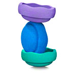 Stapelstein Set, original cool classic, 3 Stapelsteine, 1x lila, 1x grün, 1x blau