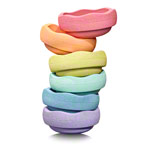 Stapelstein-Set rainbow pastel, 6-tlg.
